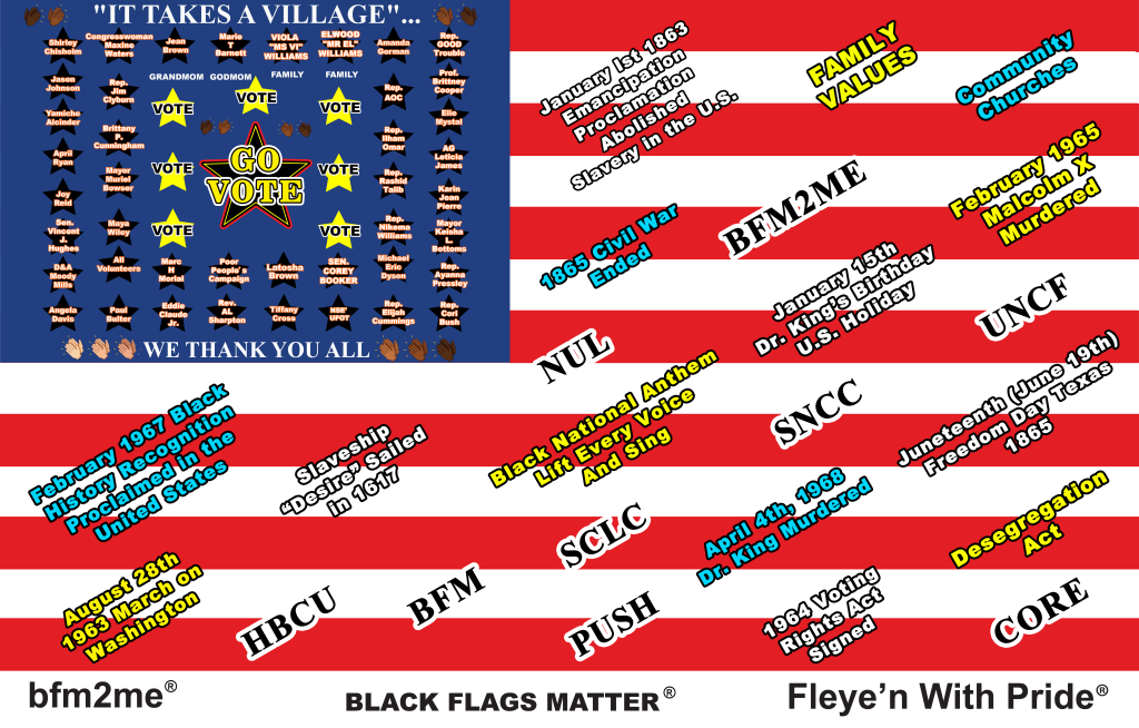 CONGRATULATIONS FLAG - BLACK FLAGS MATTER 2 ME